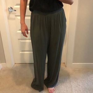 Green Wide leg Pants